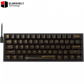 Redragon K617CTB-RGB 60% RGB Gaming Keyboard – Compact 61-Key Full Transparent Mechanical Design