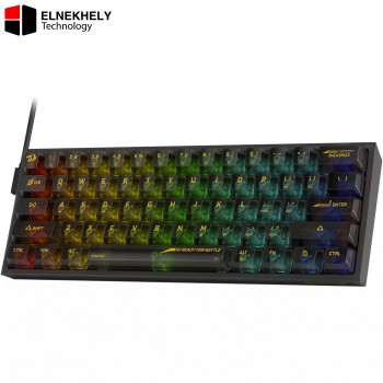 Redragon K617CTB-RGB 60% RGB Gaming Keyboard – Compact 61-Key Full Transparent Mechanical Design