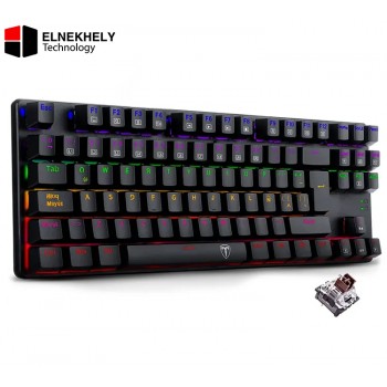 T-DAGGER Bora T-TGK313 Brown Switch RAINBOW LED Mechanical Gaming Keyboard