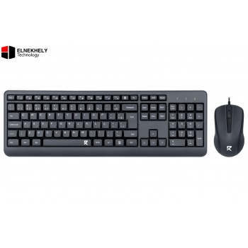 Redragon BS-7092 Wired USB Keyboard & Mouse Combo – USB Wired, English & Arabic Keyboard Layout, Black