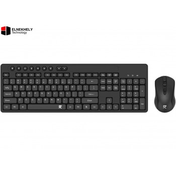 Redragon BS-7094 Wireless Keyboard & Mouse Combo – USB Wireless, Arabic & English Layout, Black, Reliable Performance for Home & Office