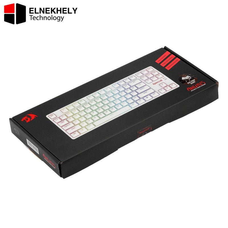 Redragon K539 Anubis Wireless RGB Mechanical Gaming Keyboard with Brown Switch - 2.4Ghz / Bluetooth 5.0 / Wired Type C | White Redragon K539 Anubis Wireless RGB Mechanical Gaming Keyboard with Brown Switch - 2.4Ghz / Bluetooth 5.0 / Wired Type C | White