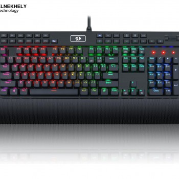Redragon K550 Yama RGB Mechanical Gaming Keyboard – Tactical Purple Switches, Macro Keys, 131 Keys, Full Size, Black