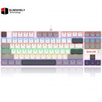 Redragon K552 WGL-R KUMARA Tenkeyless 87-Key Mechanical Gaming Keyboard – Outemu Red Switches, Hot-Swap, White/Gray Redragon K552 WGL-R KUMARA Tenkeyless 87-Key Mechanical Gaming Keyboard – Outemu Red Switches, Hot-Swap, White/Gray