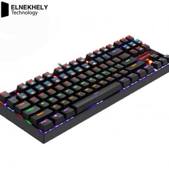 Redragon K552 Kumara Mechanical Gaming Keyboard | Black Switches, Rainbow Backlight, Black Design