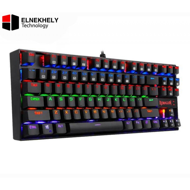 Redragon Kumara K552 Wired Mechanical Gaming Keyboard – Blue Switches, Rainbow LED Backlight