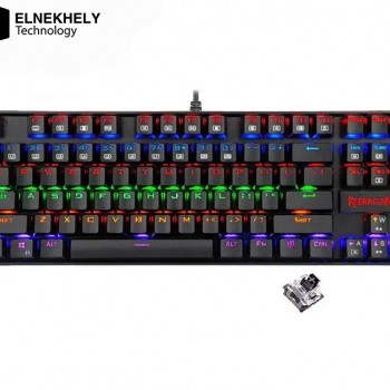 Redragon K552 Kumara Mechanical Gaming Keyboard | Black Switches, Rainbow Backlight, Black Design