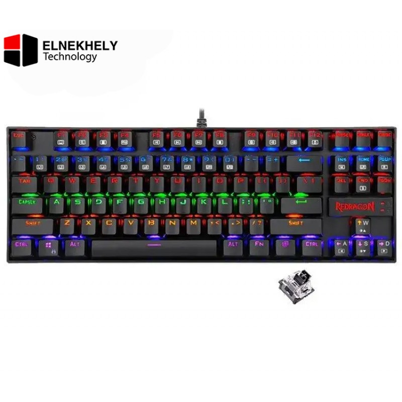 Redragon K552 Kumara Mechanical Gaming Keyboard | Black Switches, Rainbow Backlight, Black Design Redragon K552 Kumara Mechanical Gaming Keyboard | Black Switches, Rainbow Backlight, Black Design
