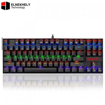 Redragon K552E Kumara Elite Mechanical Keyboard – Blue Switch, Compact Tenkeyless Design, Rainbow Backlit, Durable Metal Frame, Anti-Ghosting Gaming Keyboard