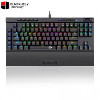 Redragon K587 Magic-Wand 87 Keys Compact RGB Mechanical Gaming Keyboard Type-C Keyboard Detachable Wrist Rest – Blue Switches