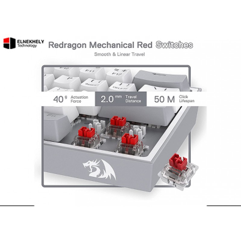 Redragon K617 FIZZ 60% RGB Mechanical Gaming Keyboard Redragon K617 FIZZ 60% RGB Mechanical Gaming Keyboard
