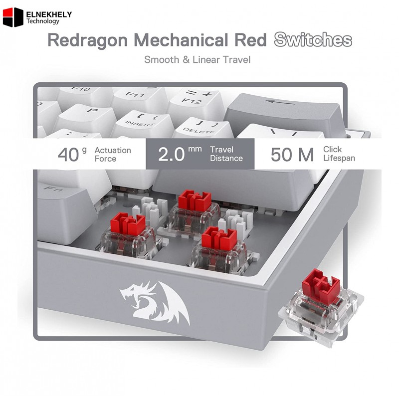 REDRAGON K617 Fizz RGB 60% Gaming Mechanical Keyboard – Red Switches (Grey White) REDRAGON K617 Fizz RGB 60% Gaming Mechanical Keyboard – Red Switches (Grey White)
