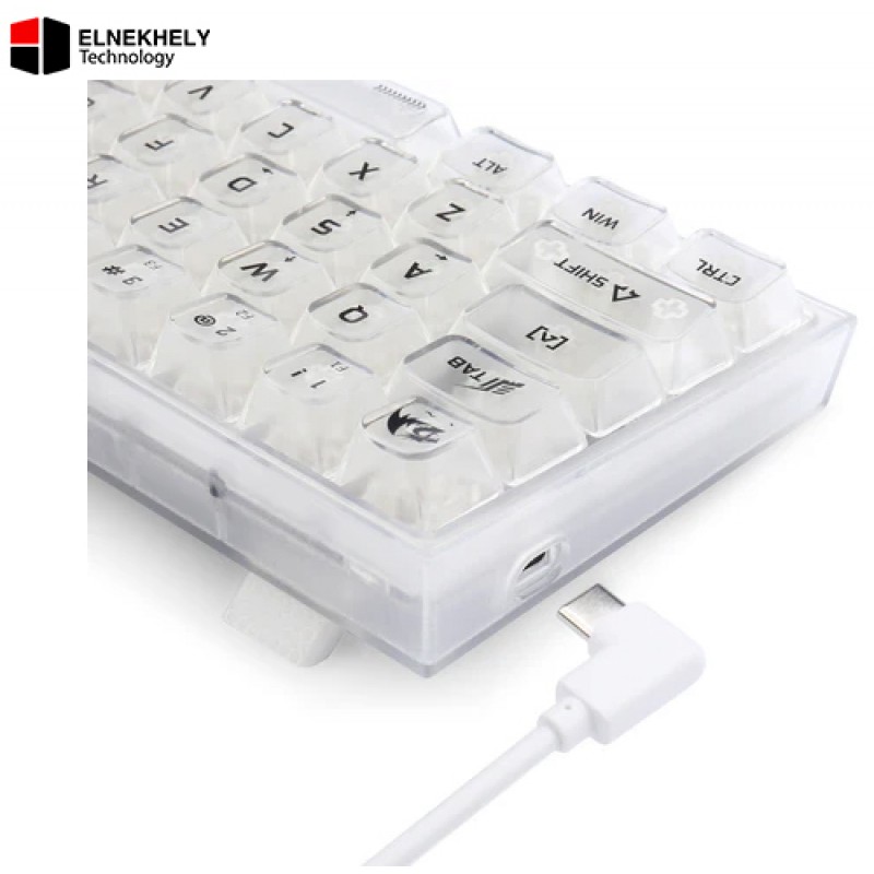 Redragon Fizz K617 Custom Crystal Swtich RGB Transparent White Wired Mechanical Gaming Keyboard Redragon Fizz K617 Custom Crystal Swtich RGB Transparent White Wired Mechanical Gaming Keyboard