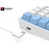 Redragon K617 Fizz RGB 60% Mechanical Keyboard – White/Blue, Red Switches, Compact Design, Full Anti-Ghosting, USB-C Connectivity, High-Performance Keyboard