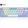 Redragon K617 Fizz RGB 60% Mechanical Keyboard – White/Blue, Red Switches, Compact Design, Full Anti-Ghosting, USB-C Connectivity, High-Performance Keyboard