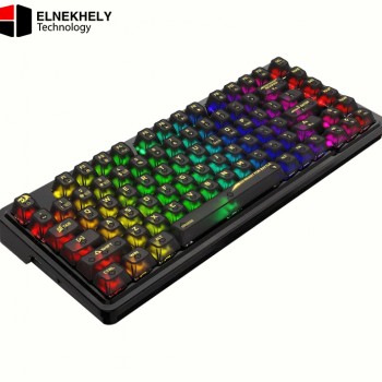 Redragon K649 ELF PRO 2.4GHz Bluetooth & Wired Tri-Mode Wireless Mechanical Keyboard (Upgraded Gasket / Custom Transparent Keys) - Black Redragon K649 ELF PRO 2.4GHz Bluetooth & Wired Tri-Mode Wireless Mechanical Keyboard (Upgraded Gasket / Custom Transparent Keys) - Black