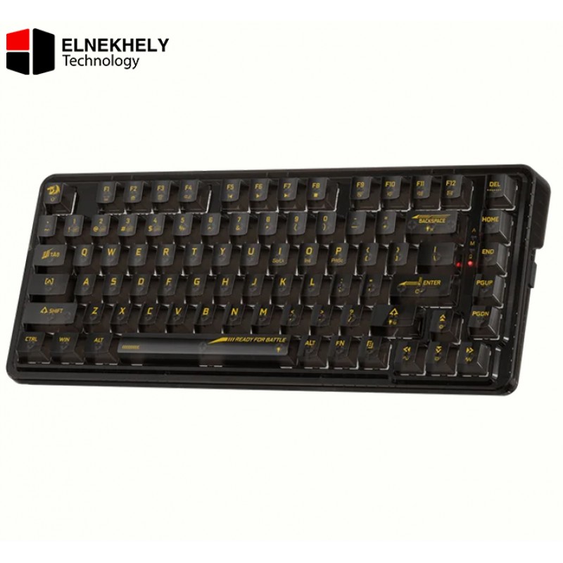 Redragon K649 ELF PRO 2.4GHz Bluetooth & Wired Tri-Mode Wireless Mechanical Keyboard (Upgraded Gasket / Custom Transparent Keys) - Black Redragon K649 ELF PRO 2.4GHz Bluetooth & Wired Tri-Mode Wireless Mechanical Keyboard (Upgraded Gasket / Custom Transparent Keys) - Black