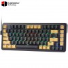 Redragon K649PY-RGB ELF 75% Wired Gasket RGB Gaming Keyboard – Hot-Swappable Linear Switch, Black/Gold