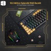Redragon K649PY-RGB ELF 75% Wired Gasket RGB Gaming Keyboard – Hot-Swappable Linear Switch, Black/Gold