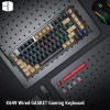 Redragon K649PY-RGB ELF 75% Wired Gasket RGB Gaming Keyboard – Hot-Swappable Linear Switch, Black/Gold