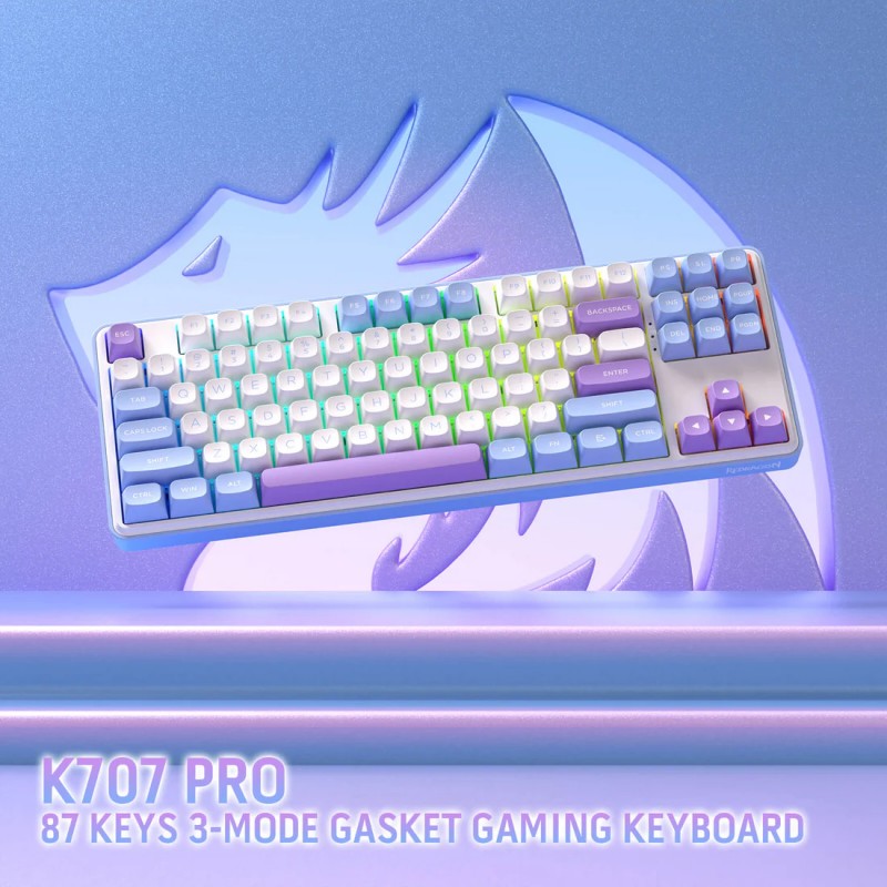 Redragon K707 STAR BLADE PRO 80% 3-Modes Wireless Gasket RGB Gaming Keyboard, Linear Switch Redragon K707 STAR BLADE PRO 80% 3-Modes Wireless Gasket RGB Gaming Keyboard, Linear Switch