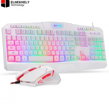 Redragon S101W RGB Gaming Keyboard and Mouse Combo – Arctic White, 3200 DPI, 104 Keys