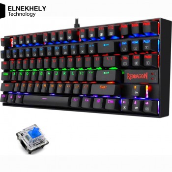 Redragon Kumara K552 Wired Mechanical Gaming Keyboard – Blue Switches, Rainbow LED Backlight