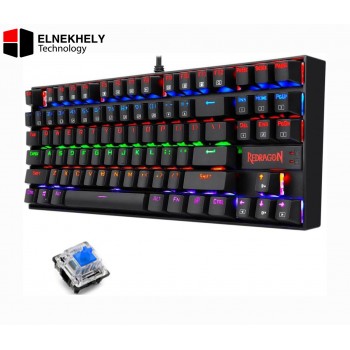 Redragon Kumara K552 Wired Mechanical Gaming Keyboard – Blue Switches, Rainbow LED Backlight