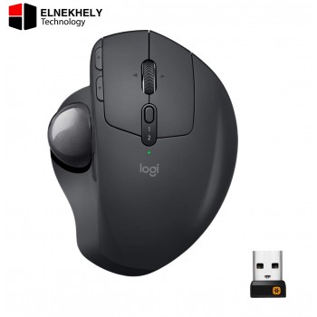 Logitech MX Ergo Wireless Trackball Mouse, Ergonomic Design, Move Content Between 2 Windows and Apple Mac Computers (Bluetooth or USB), Rechargeable