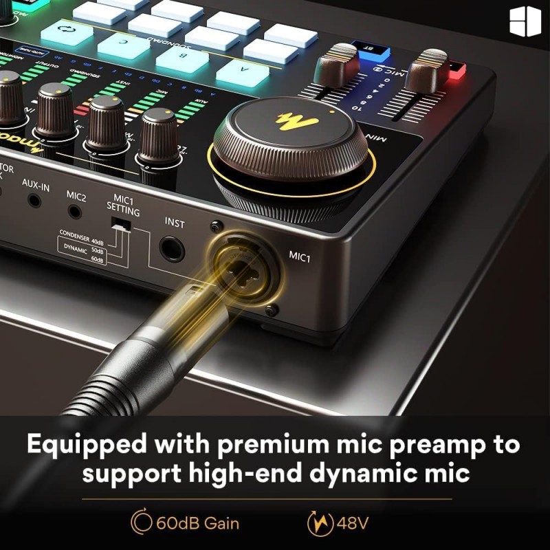 MAONO Maonocaster AME2A All-In-One Podcast Equipment Audio Interface Bundle with XLR Condenser Microphone MAONO Maonocaster AME2A All-In-One Podcast Equipment Audio Interface Bundle with XLR Condenser Microphone