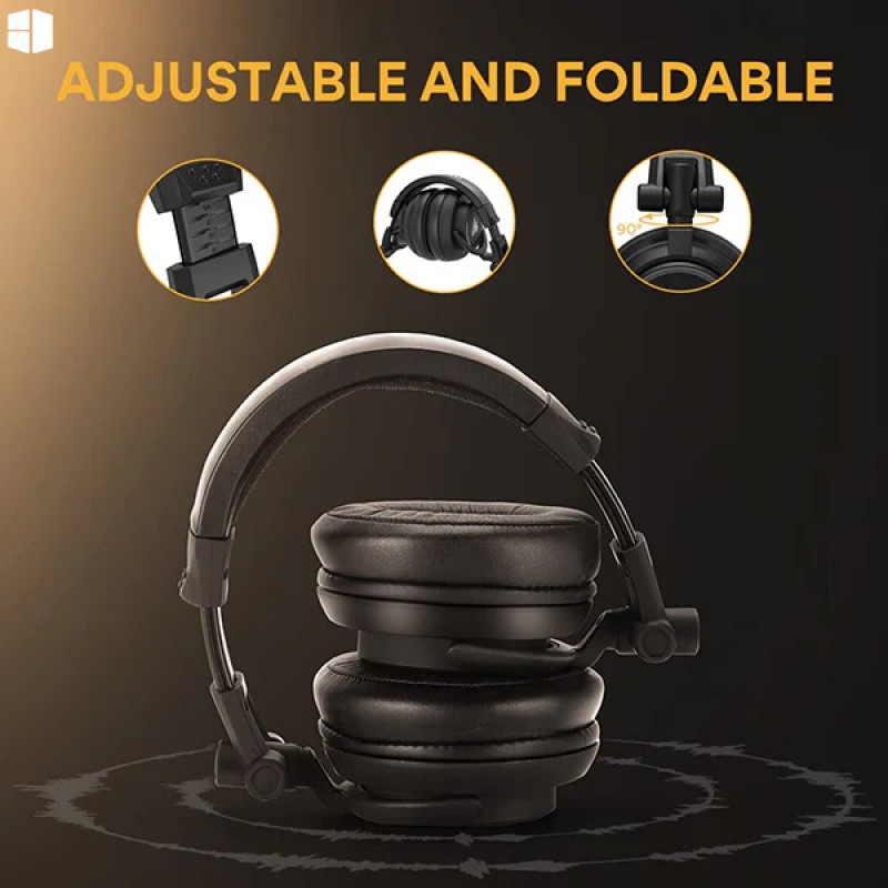 MAONO AU-MH601 Closed-back headphones with 50mm drivers adjustable headband and 3.0m coil cable for immersive sound and comfort