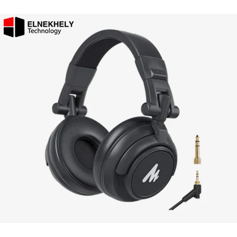 MAONO AU-MH601 Closed-back headphones with 50mm drivers adjustable headband and 3.0m coil cable for immersive sound and comfort