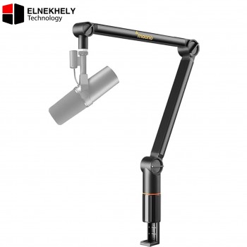 MAONO Microphone Arm, Mic Boom Arm with Cable Management Channels, Desk Clamp, Versatile Mounting, and Fully Adjustable, Heavy Duty Microphone Stand for Podcast (Heavy Duty (BA91 Black))