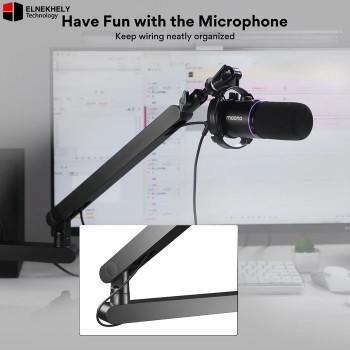 MAONO BA92 Microphone Suspension Boom Arm Stand – Universal Compatibility, 2kg Max Support, Smooth Adjustment