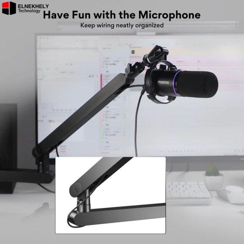 MAONO BA92 Microphone Suspension Boom Arm Stand – Universal Compatibility, 2kg Max Support, Smooth Adjustment MAONO BA92 Microphone Suspension Boom Arm Stand – Universal Compatibility, 2kg Max Support, Smooth Adjustment