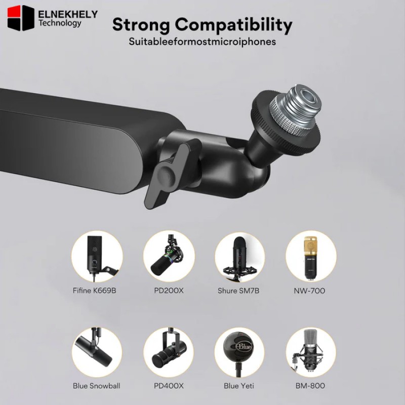 MAONO BA92 Microphone Suspension Boom Arm Stand – Universal Compatibility, 2kg Max Support, Smooth Adjustment MAONO BA92 Microphone Suspension Boom Arm Stand – Universal Compatibility, 2kg Max Support, Smooth Adjustment