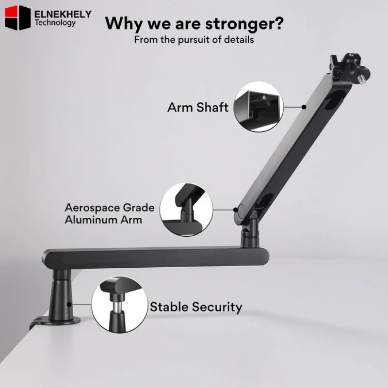 MAONO BA92 Microphone Suspension Boom Arm Stand – Universal Compatibility, 2kg Max Support, Smooth Adjustment MAONO BA92 Microphone Suspension Boom Arm Stand – Universal Compatibility, 2kg Max Support, Smooth Adjustment
