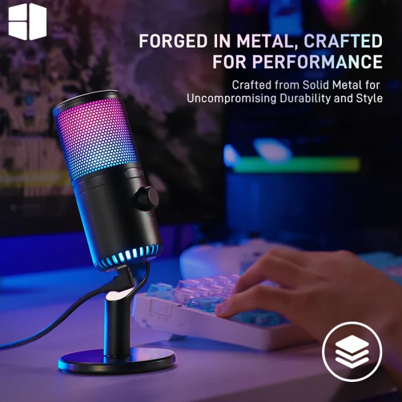 MAONO DM30 RGB USB Gaming Microphone, PC Programmable Condenser Mic with RGB Lights, Mute, Gain, Headphone Jack, Volume Control for Podcasting, Streaming, Twitch, YouTube, Computer, Mac, PS4, PS5 MAONO DM30 RGB USB Gaming Microphone, PC Programmable Condenser Mic with RGB Lights, Mute, Gain, Headphone Jack, Volume Control for Podcasting, Streaming, Twitch, YouTube, Computer, Mac, PS4, PS5