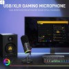 Maono PD100X-RGB USB/XLR Dynamic Microphone Gaming Desktop Stand | Black Maono PD100X-RGB USB/XLR Dynamic Microphone Gaming Desktop Stand | Black