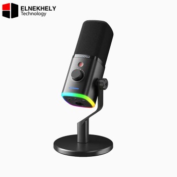 Maono PD100X-RGB USB/XLR Dynamic Microphone Gaming Desktop Stand | Black