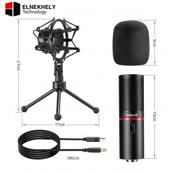 Redragon GM300 USB Streaming and Gaming Microphone – Cardioid Condenser, with Tripod Stand, Pop Filter, and Shock Mount Redragon GM300 USB Streaming and Gaming Microphone – Cardioid Condenser, with Tripod Stand, Pop Filter, and Shock Mount