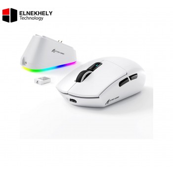 Attack Shark G3 PRO Tri-Mode Wireless Gaming Mouse with RGB Charging Dock – 25000 DPI, 59g Ultra-Lightweight, 1000Hz - Black / White