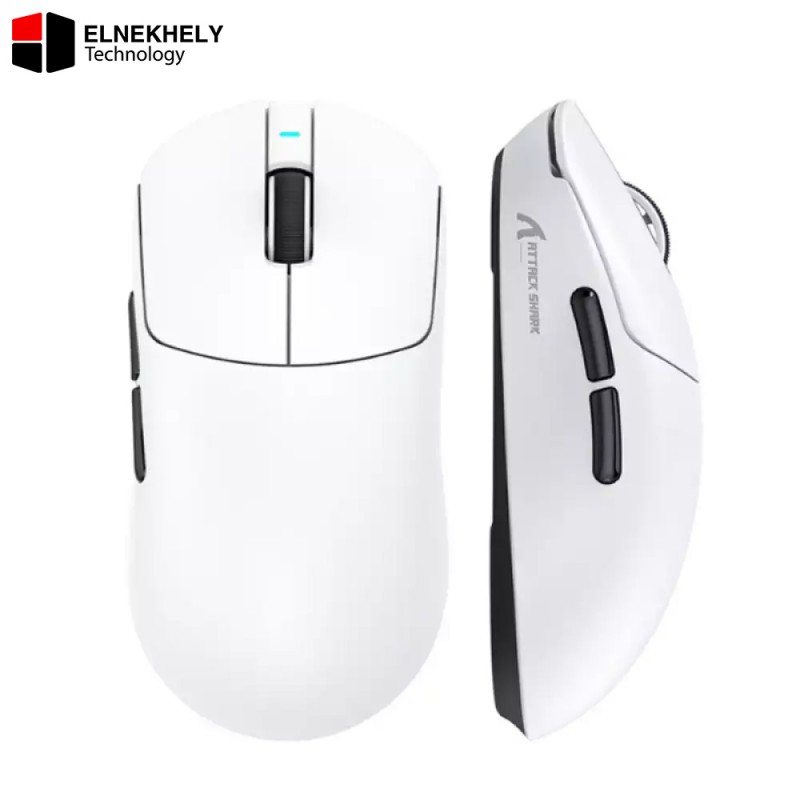 Attack Shark X8SE Tri-Mode Wireless Gaming Mouse – PixArt PAW3311, 25000 DPI, Huano 80M Switches - Black / White