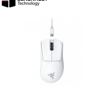 Razer DeathAdder V3 Pro Wireless Gaming Mouse — Ultra Lightweight, 20,000 DPI Focus+ Optical Sensor, HyperSpeed Wireless Technology, Ergonomic Design White