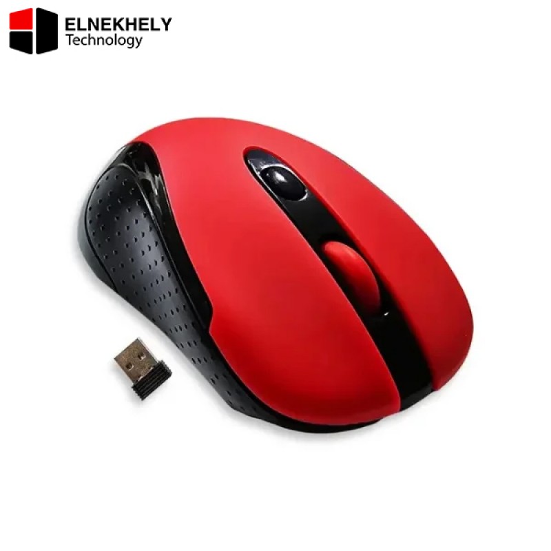 Redragon BM-2638 Wireless Mouse – 2400 DPI, Red, Ergonomic Design, USB Wireless Connection