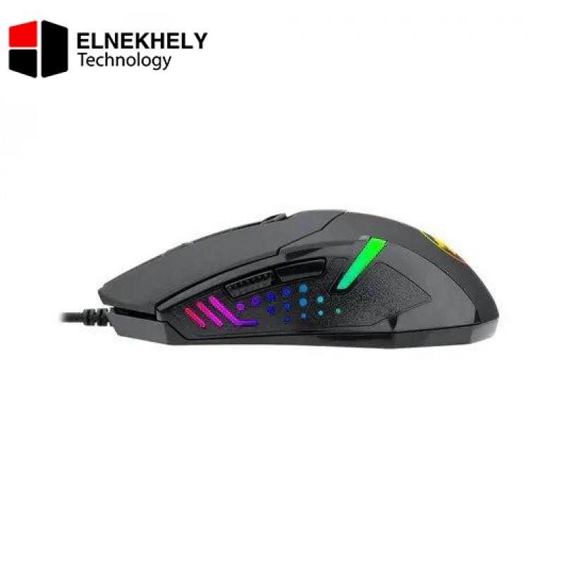 Redragon M601 Centrophorus RGB Gaming Mouse – Wired, Ergonomic 7-Button Programmable Mouse with Macro Recording, Backlit RGB, 7200 DPI