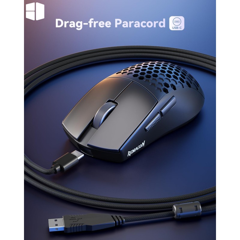 Redragon M617-LIT Bludhound Ultralight Honeycomb Wired Mouse Redragon M617-LIT Bludhound Ultralight Honeycomb Wired Mouse