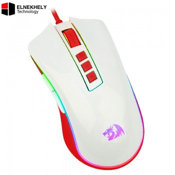 Redragon M711C Cobra Gaming Mouse with 16.8 Million RGB Color Backlit, 10,000 DPI Adjustable, Comfortable Grip, 7 Programmable Buttons, White