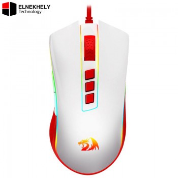 Redragon M711C Cobra Gaming Mouse with 16.8 Million RGB Color Backlit, 10,000 DPI Adjustable, Comfortable Grip, 7 Programmable Buttons, White