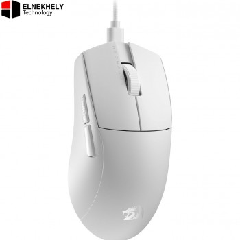 Redragon K1NG M724 White Wired Gaming Mouse – 42g Ultra-Light, 12,400 DPI Pixart 3327 Sensor, 1000Hz Polling Rate
